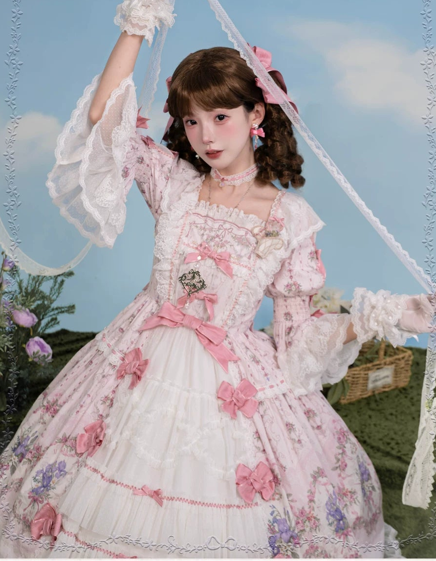 【受注予約8/26まで】Iris Clock 姫袖×フロントレースドレス