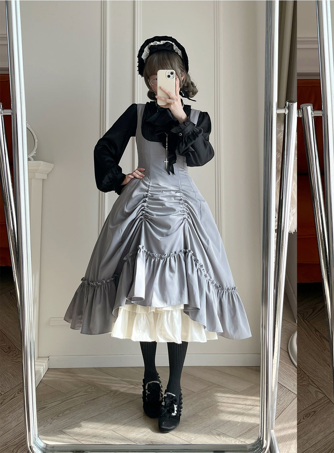 【受注予約12/3まで】Monochrome Reverie ジャンパースカート・無地