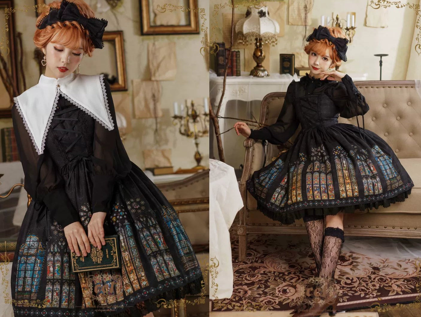 [Pre-orders available until 2/10] The Holy Cross Short-length jumper skirt with detachable collar