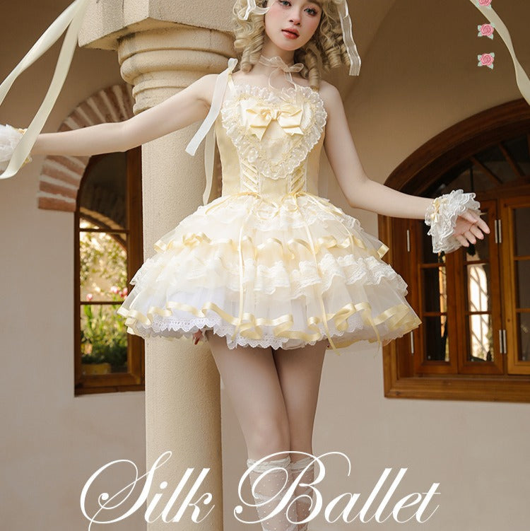 【受注予約1/23まで】Silk Ballet ジャンパースカート・ショート丈