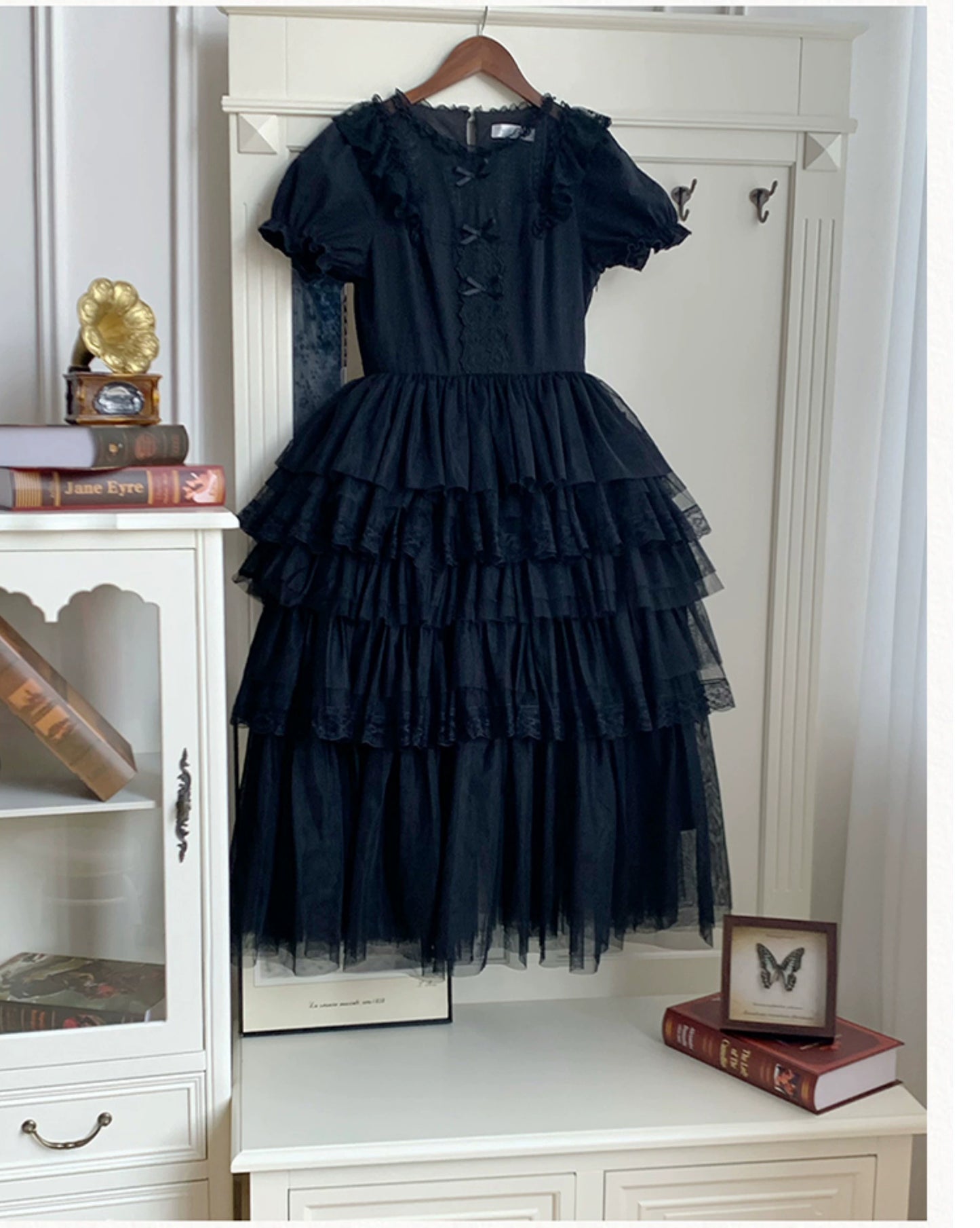 Dark Fairy 5-tiered ruffled tulle dress