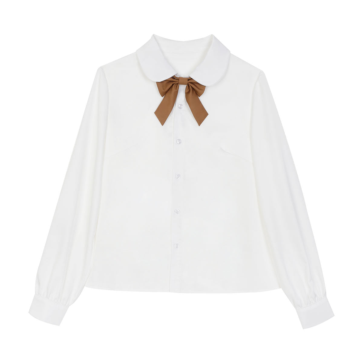 Begonia embroidery uniform style setup with ribbon tie