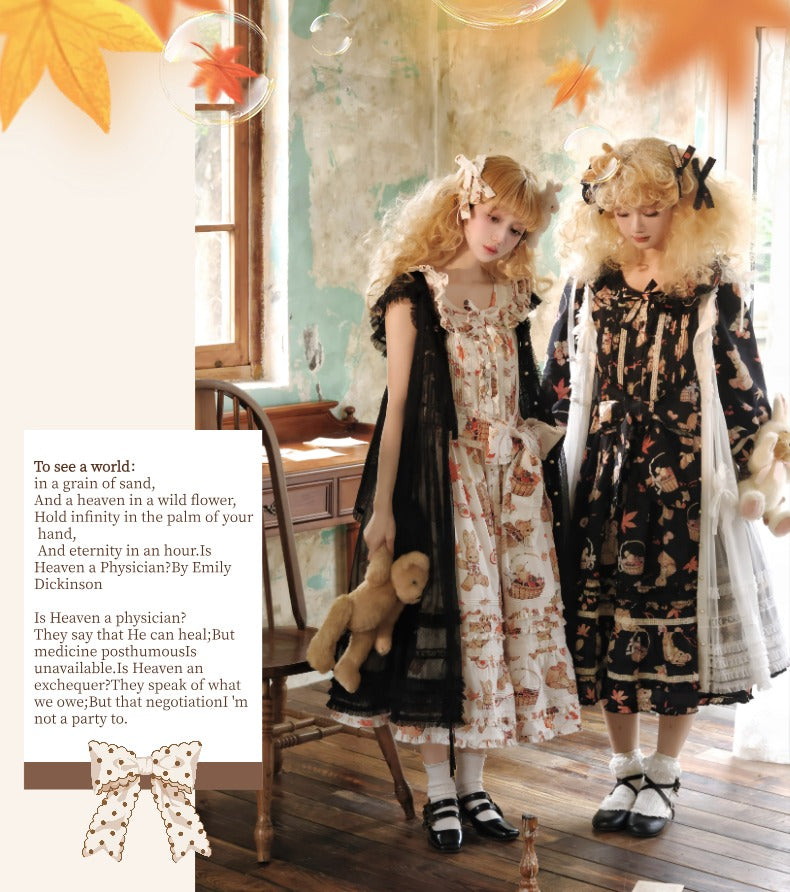 【受注予約10/29まで】Autumn Rabbit Bear ロングジレ