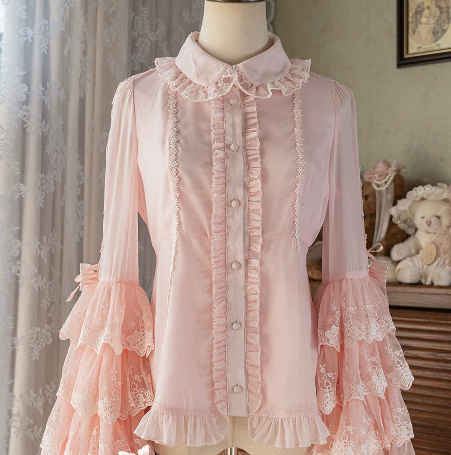 【受注予約8/5まで】Rabbit and Sakura 姫袖ブラウス1.0