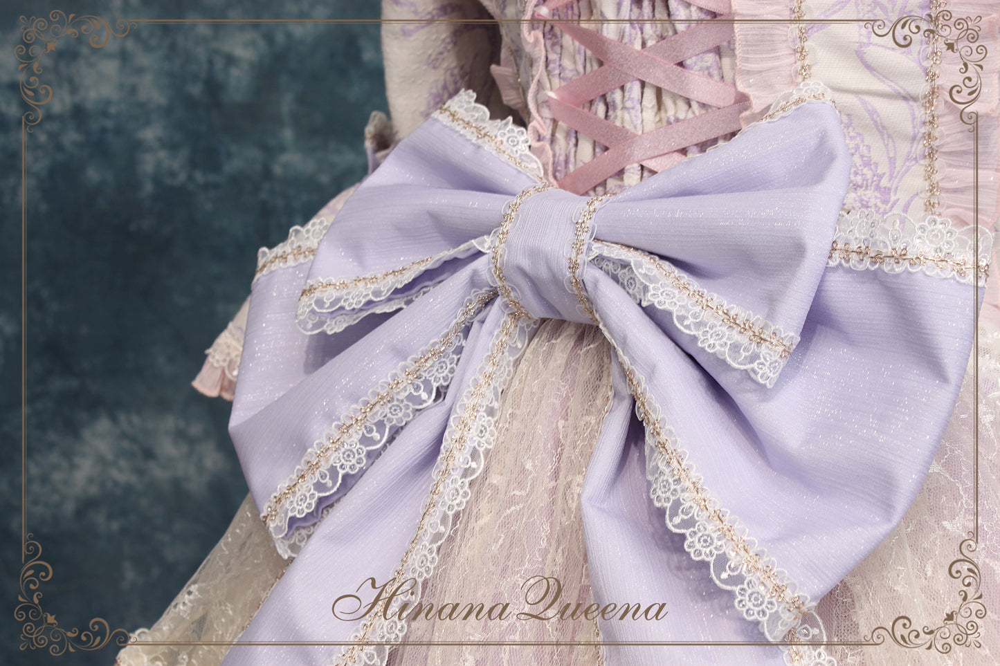 [Pre-orders available until 11/13] Rapunzel-style ribbon and lace luxury long dress