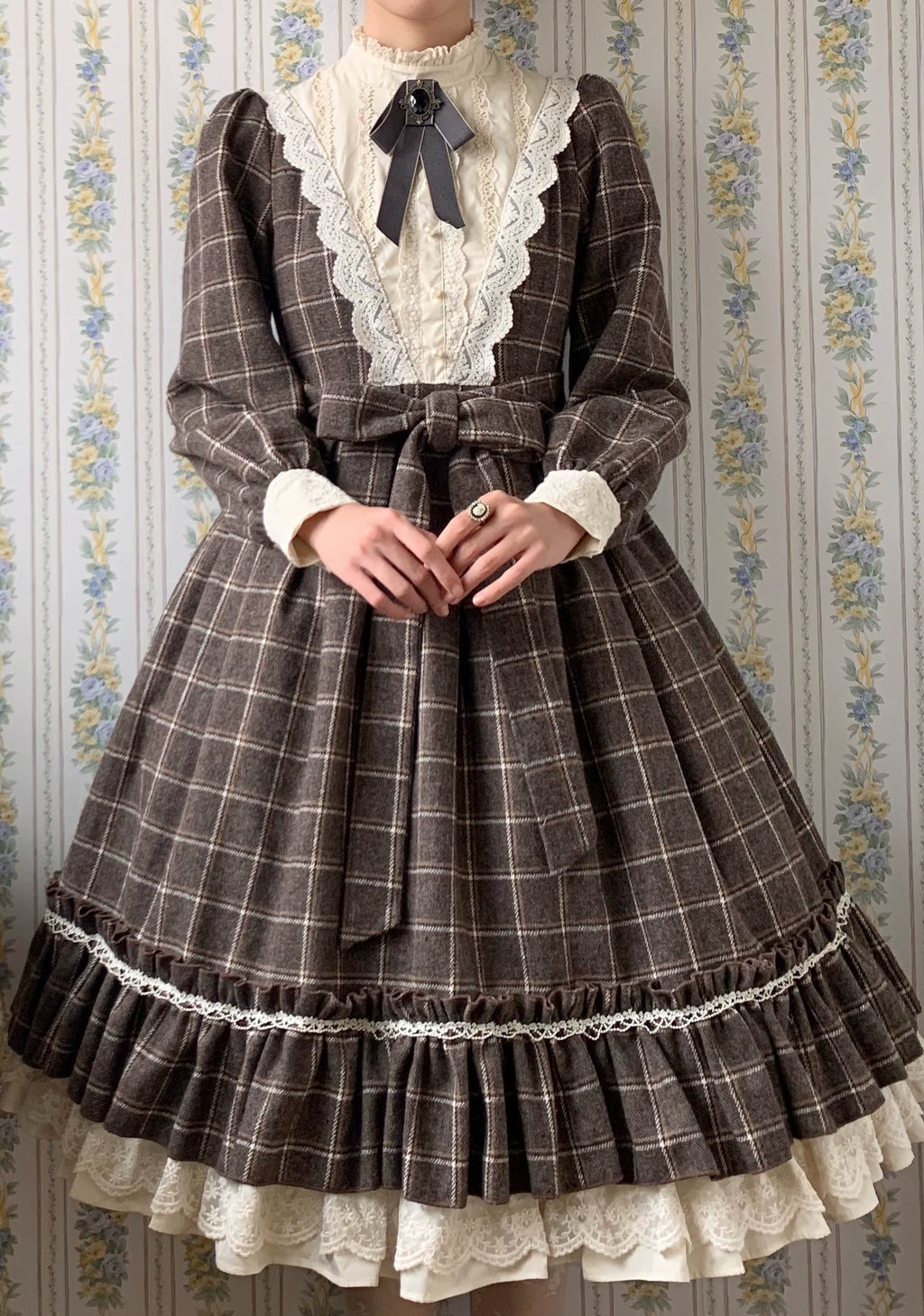 [Pre-order] British Classical Lolita Warm Check Dress