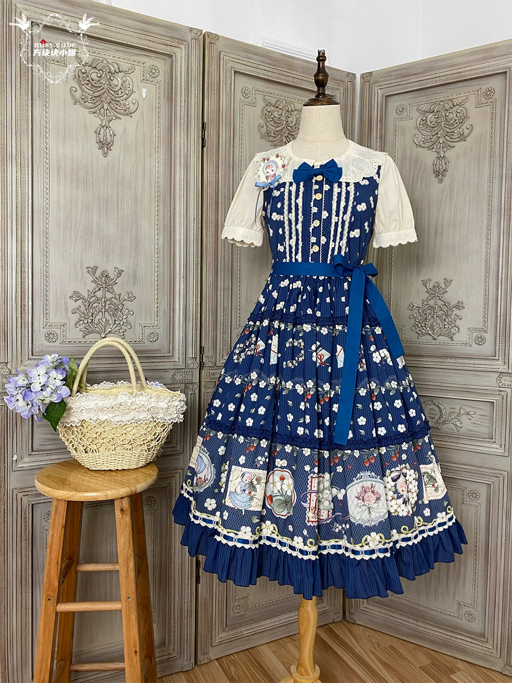 【予約販売】Sweetie Sheep フェイクレイヤードワンピース