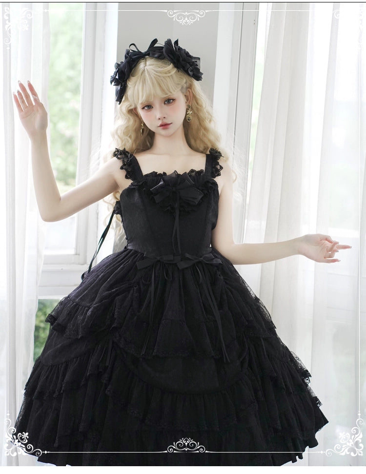 June Bride フラワーレースジャンパースカート 全4色