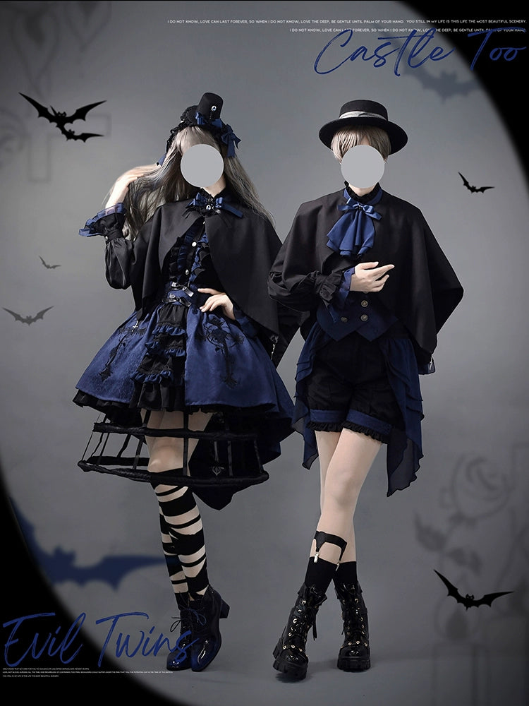 【予約販売】Evil Twins ゴスロリ ブラウス・ベスト・マント・スカート【4点で10%オフ】