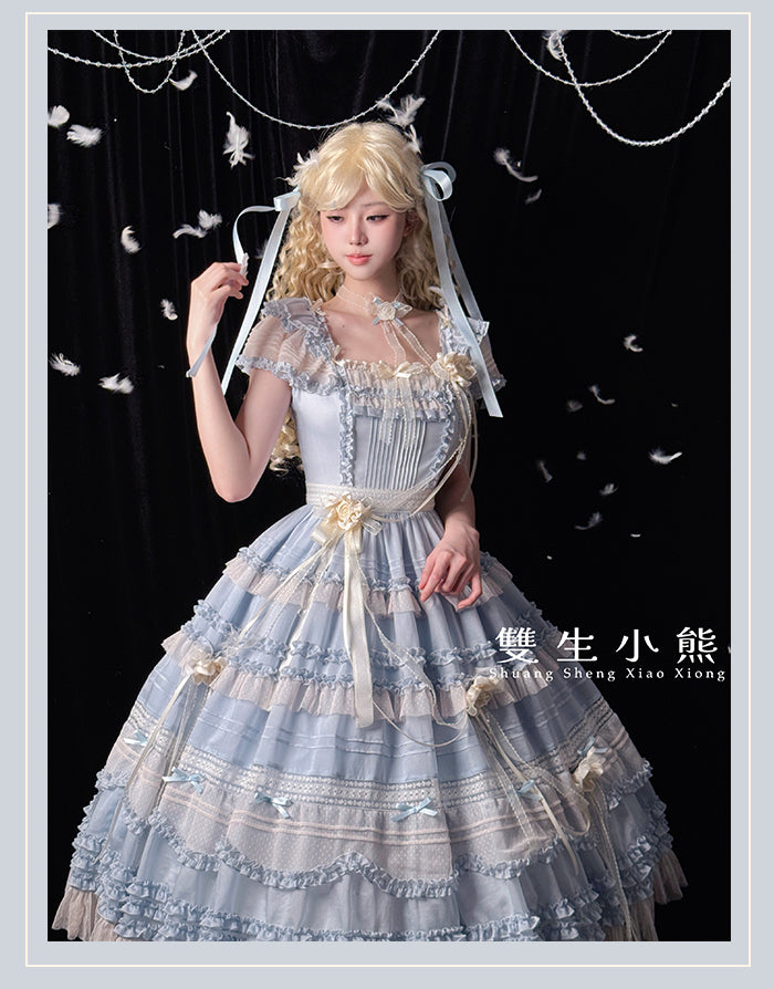 【受注予約4/28まで】Camellia Dream スクエアネックワンピース・ロング丈