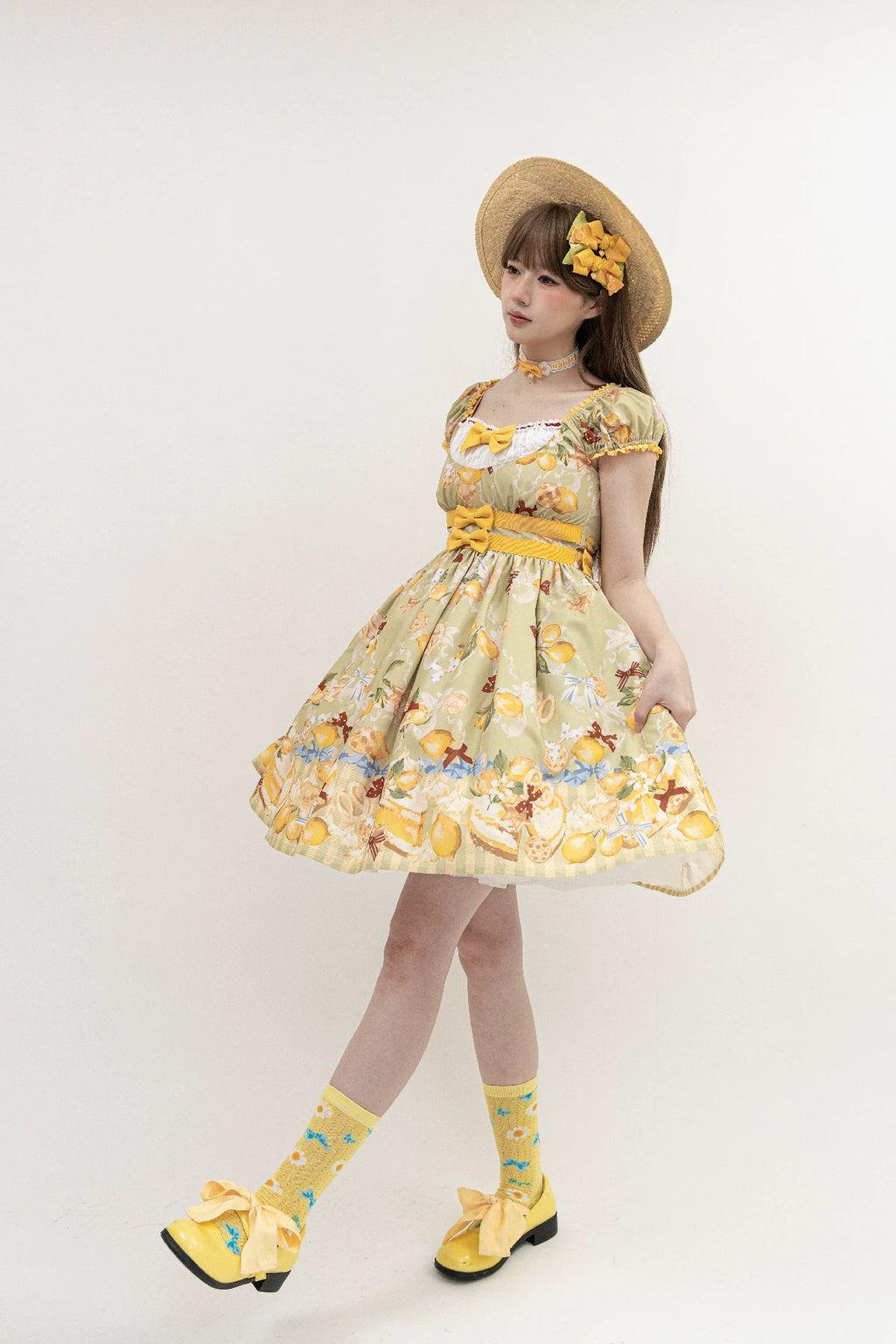 【受注予約6/26まで】Lemon Biscuit プリントワンピース