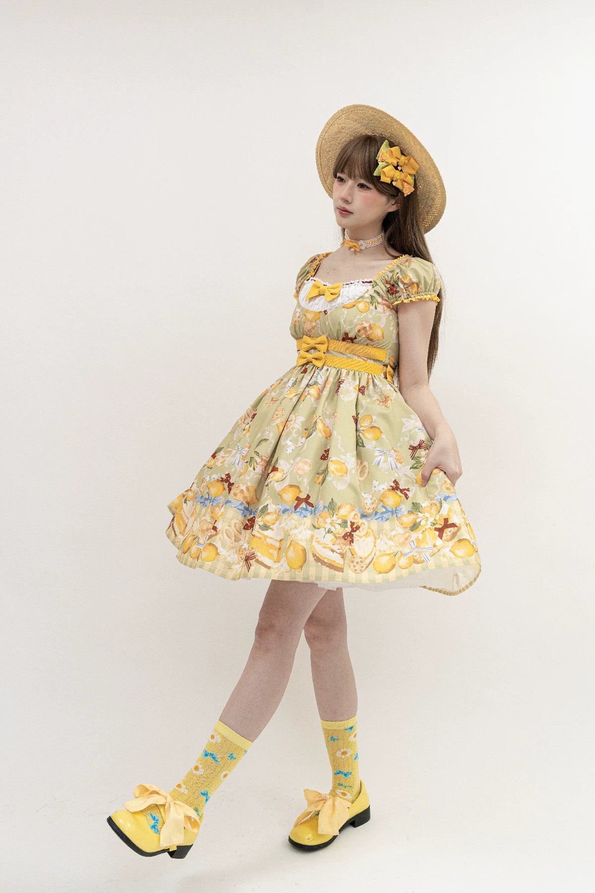 【受注予約6/26まで】Lemon Biscuit プリントワンピース