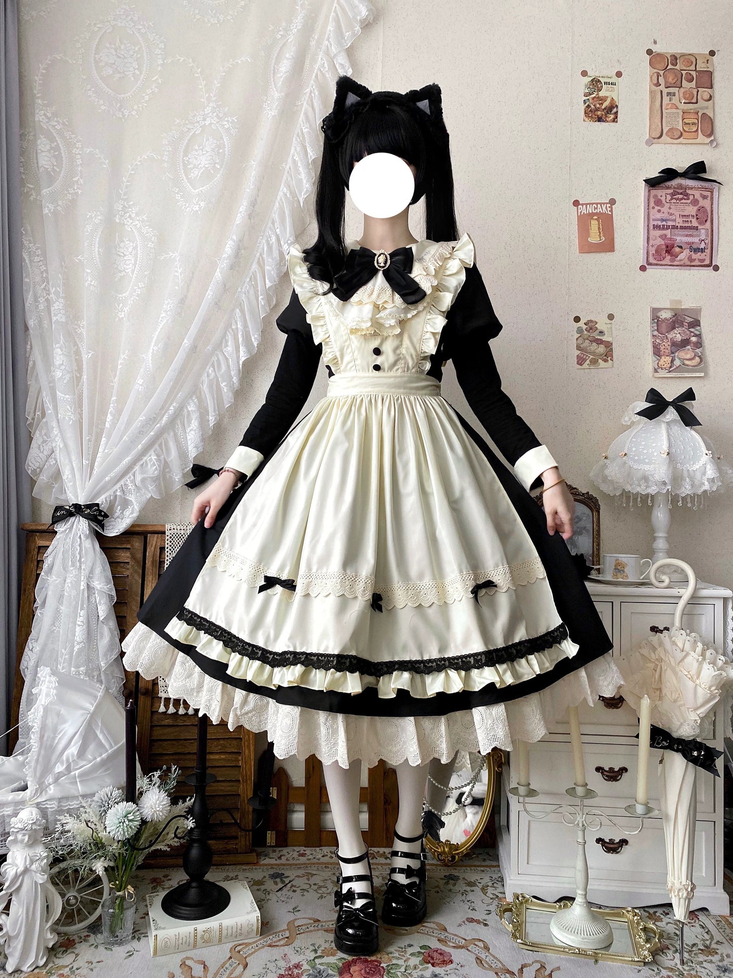 Classical Maid Ribbon Dress