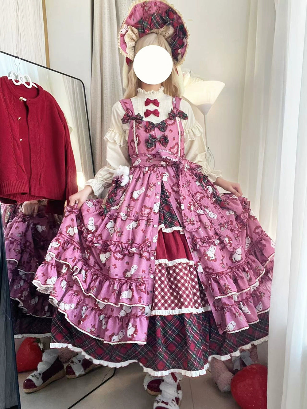 【予約販売】Sweet Berry Rabbit ジャンパースカート
