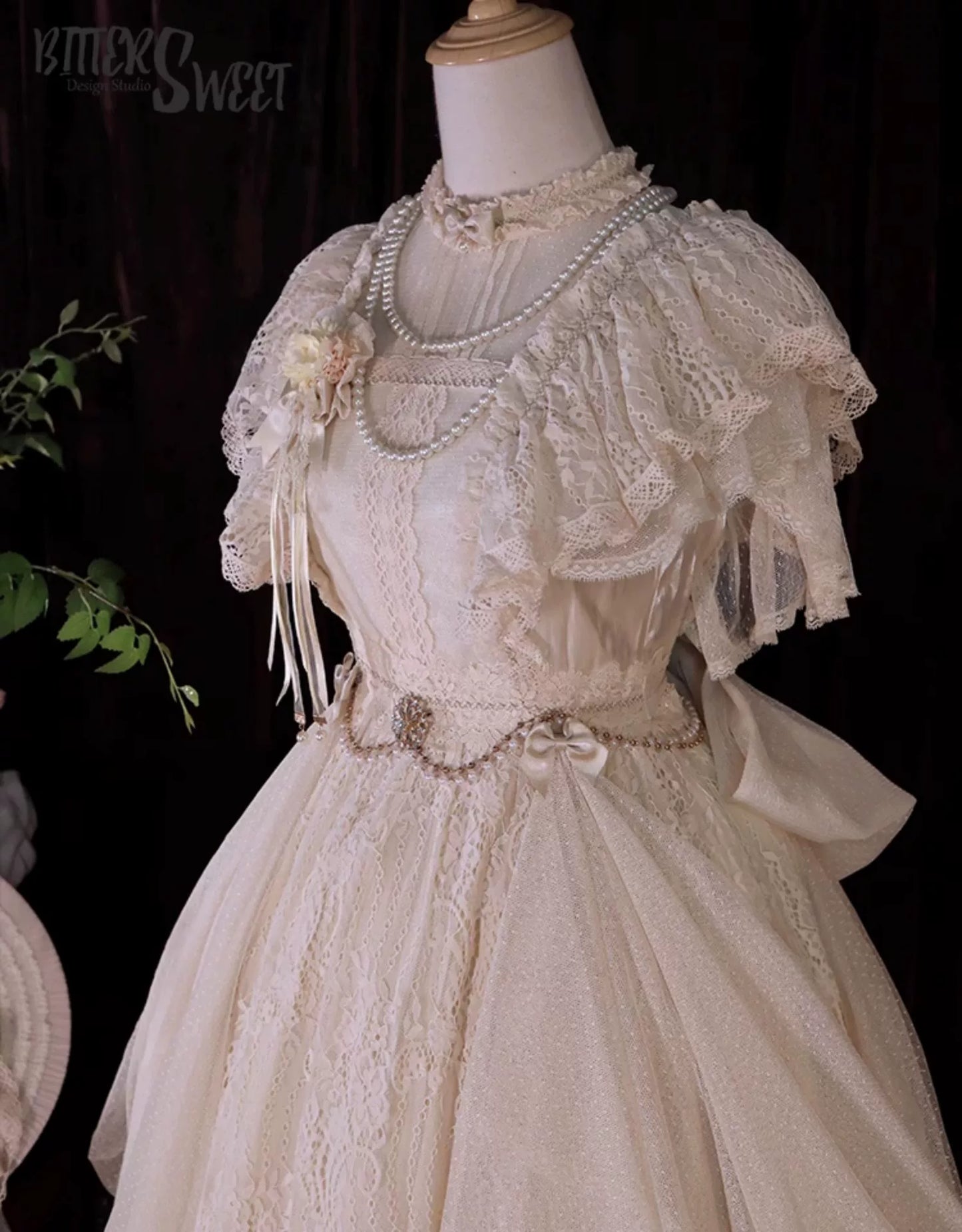 Cashew Flower lace antique style dress