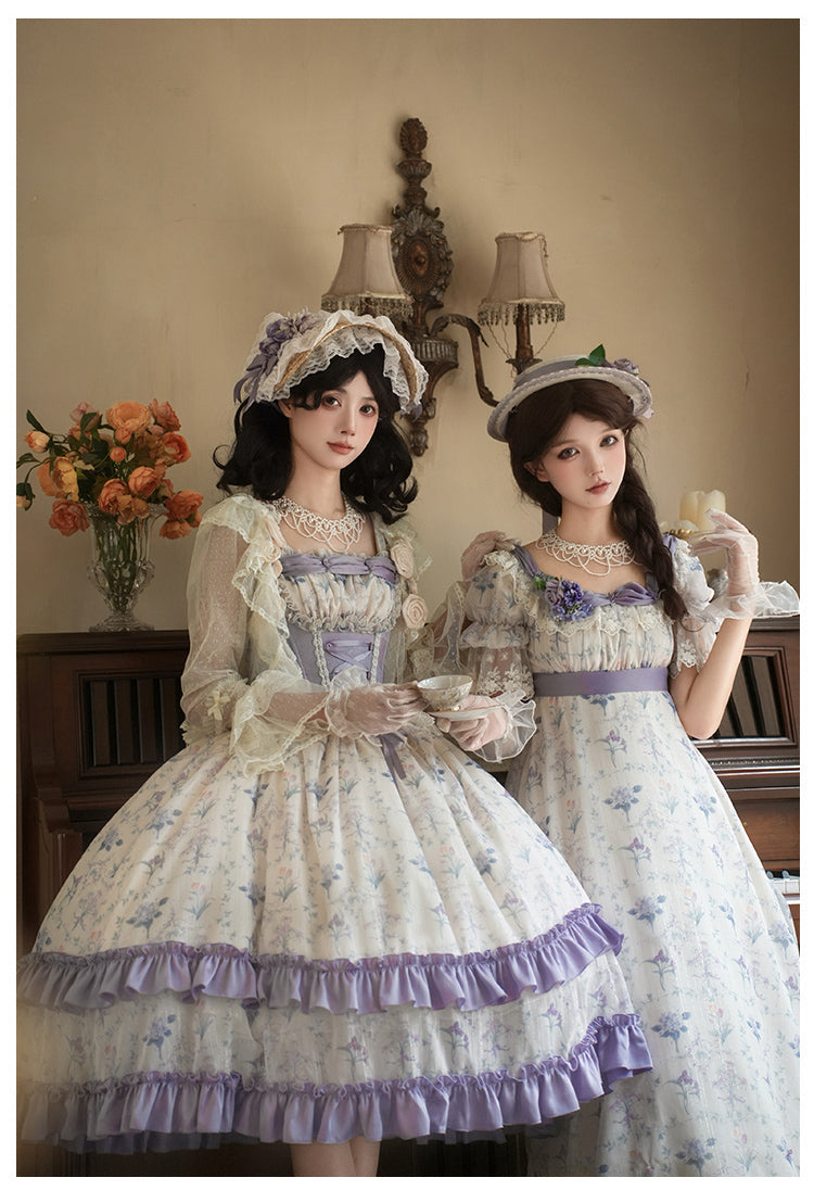 予約販売】Iris Bouquet 2段フリルジャンパースカートセット