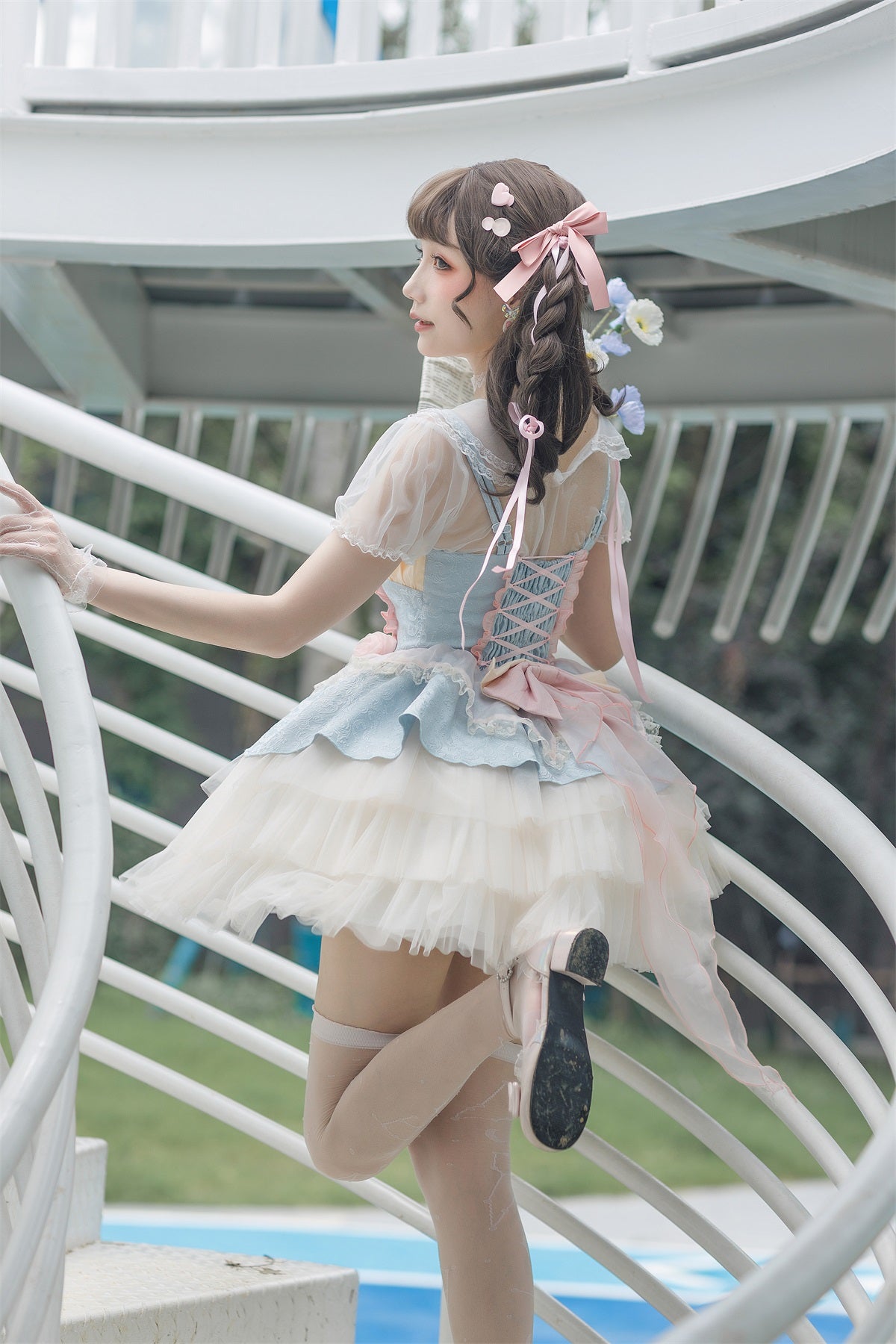 Rose Peach Princess Jumper Skirt