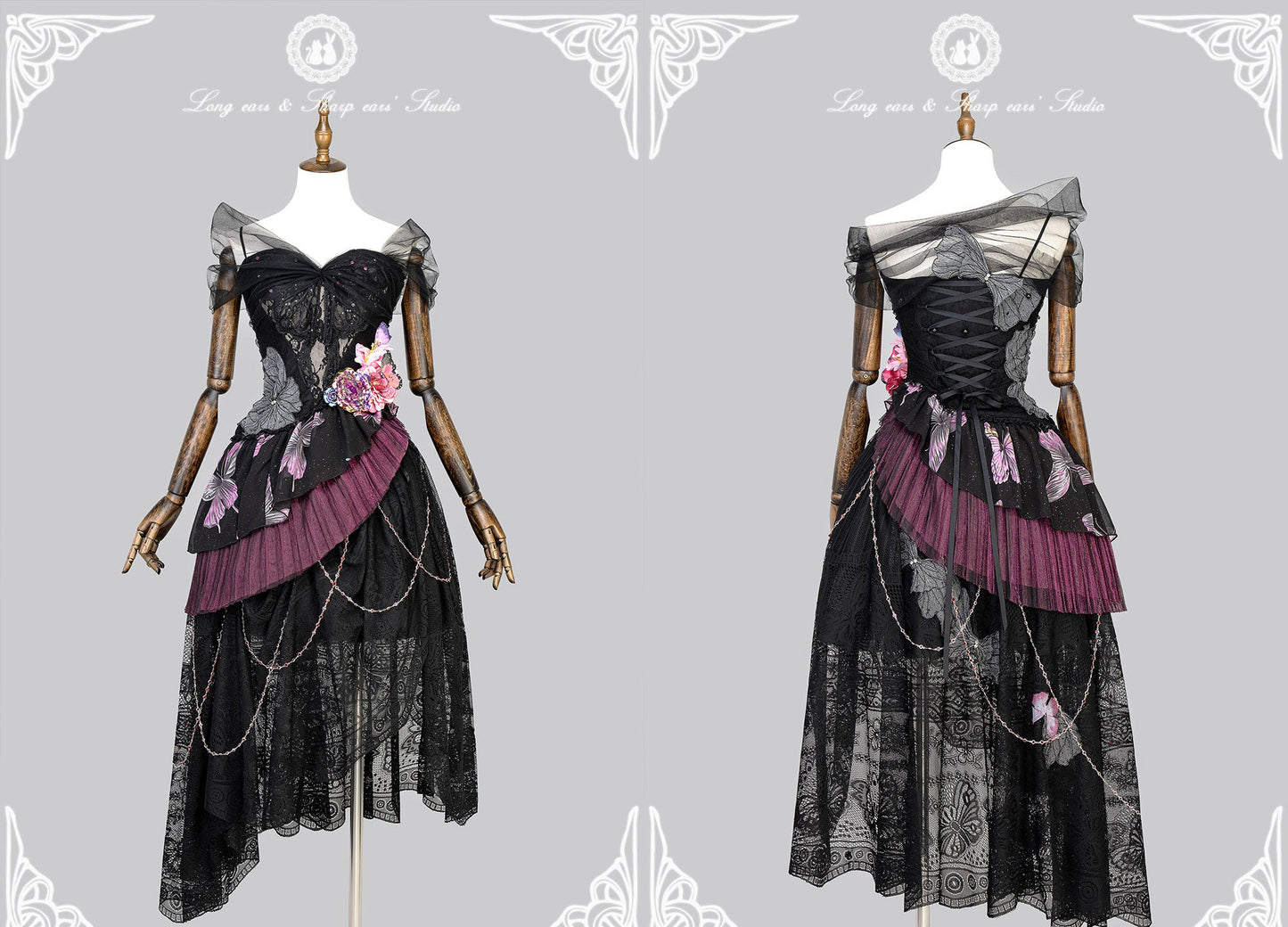 【受注予約12/29まで】夜吻蝶舞  ドレス