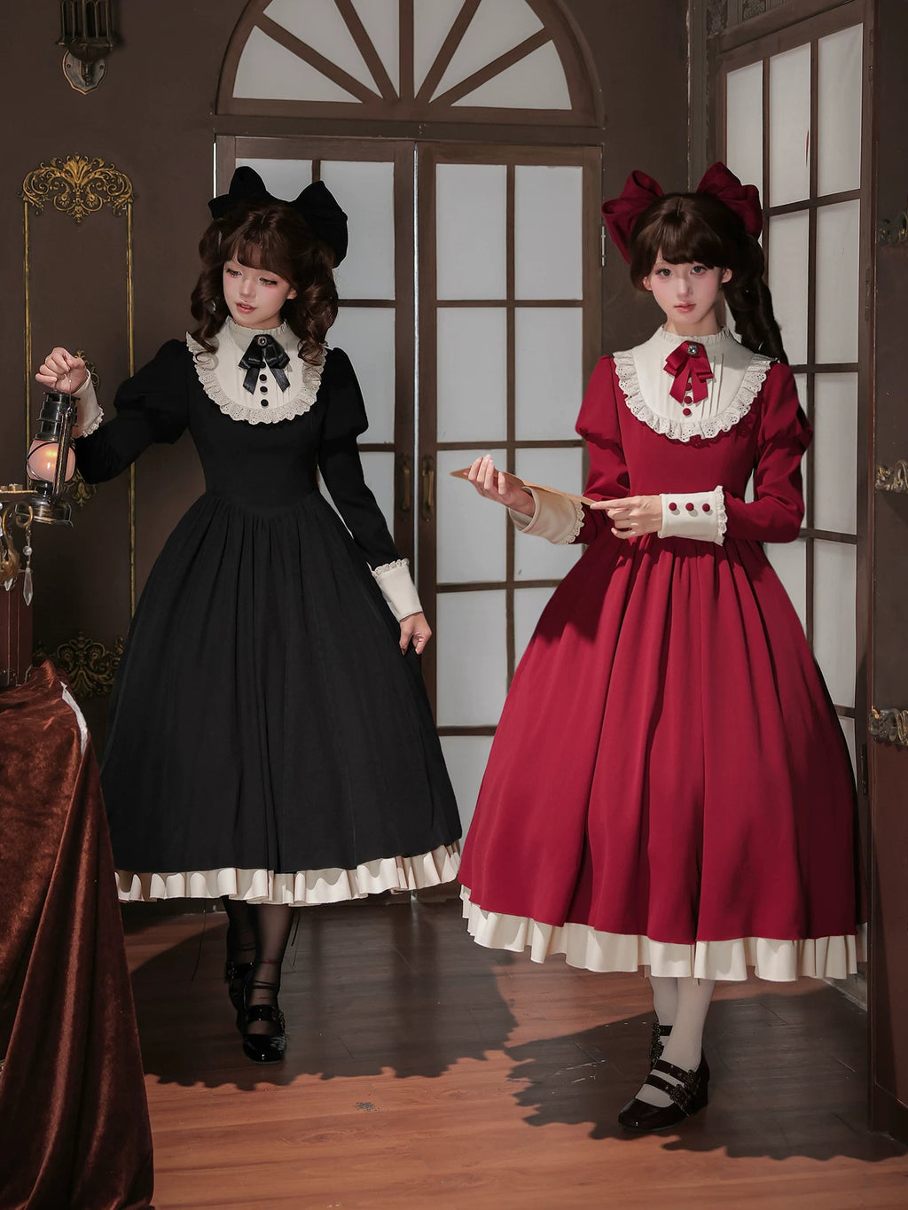 Rita メイド風クラシカルエプロン・カチューシャ付きワンピース