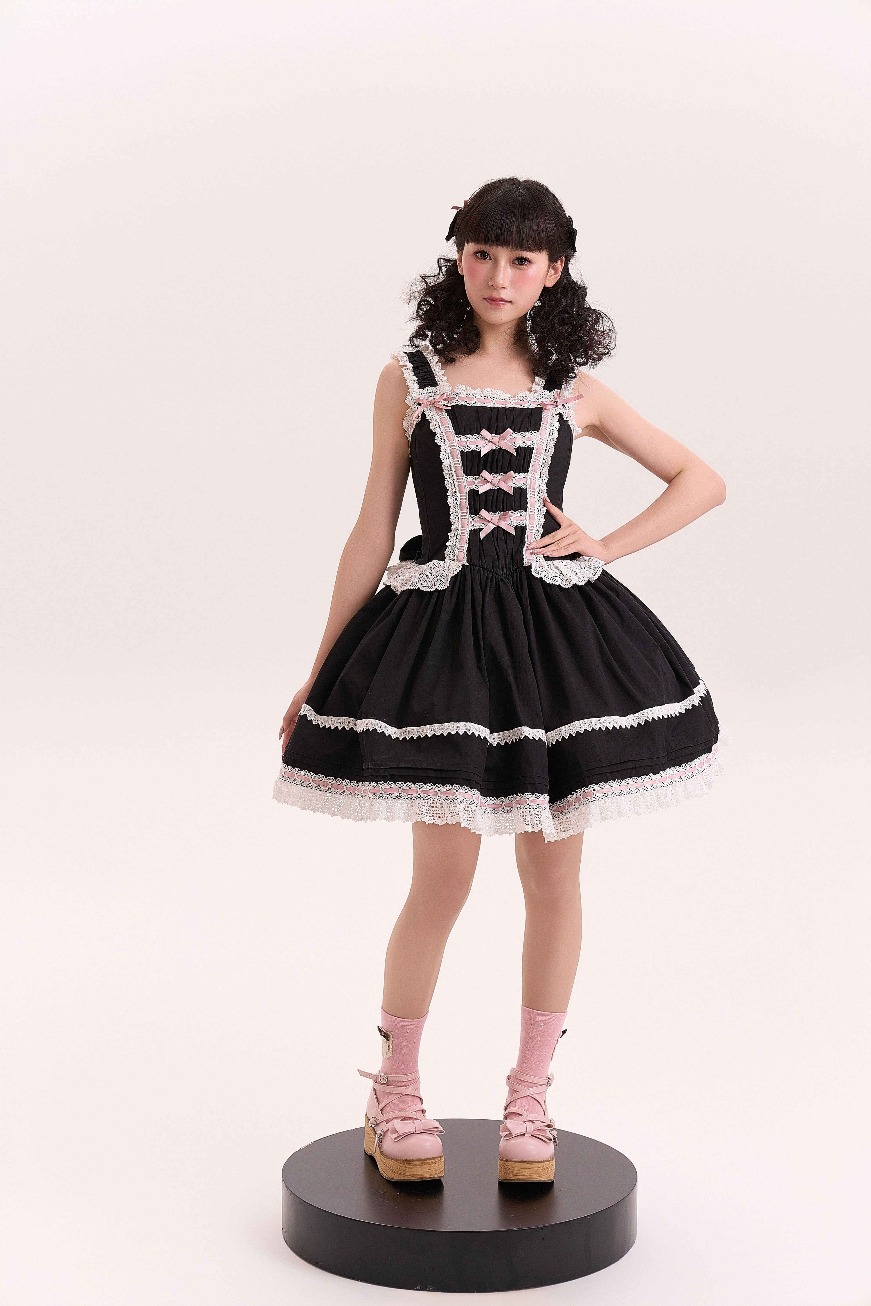 【受注予約5/21まで】Laura's Doll ローウエストジャンパースカート・全4色