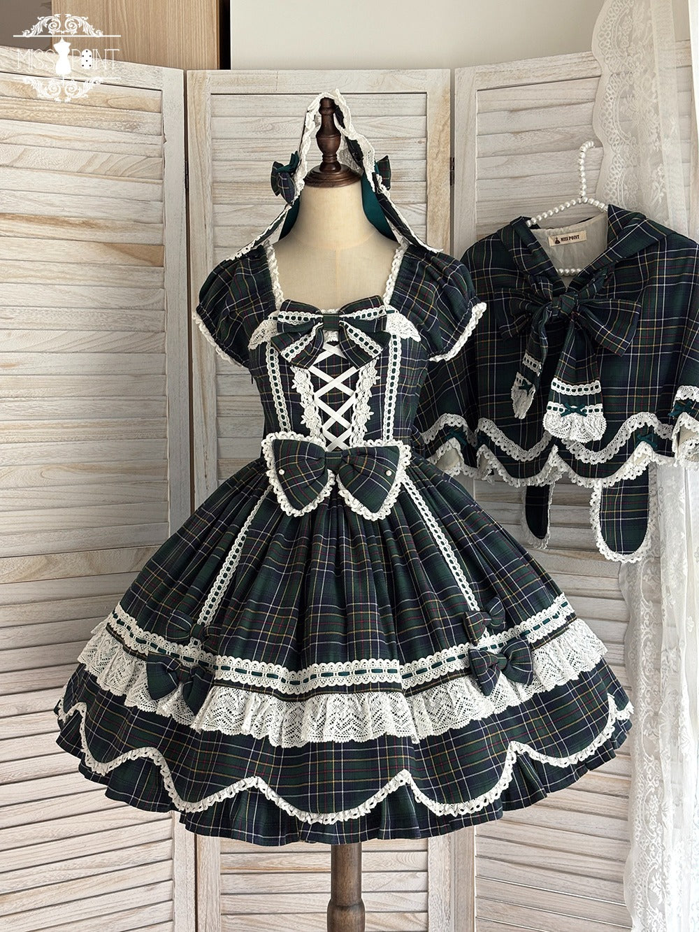 【受注予約10/15まで】Checkered Petal Rabbit リボンワンピース