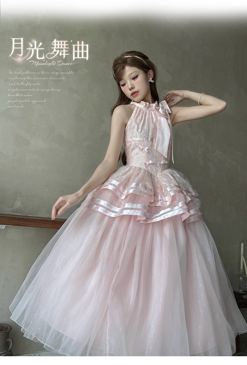 [Pre-orders available until 7/8] Moonlight Dance Halter Neck Dress