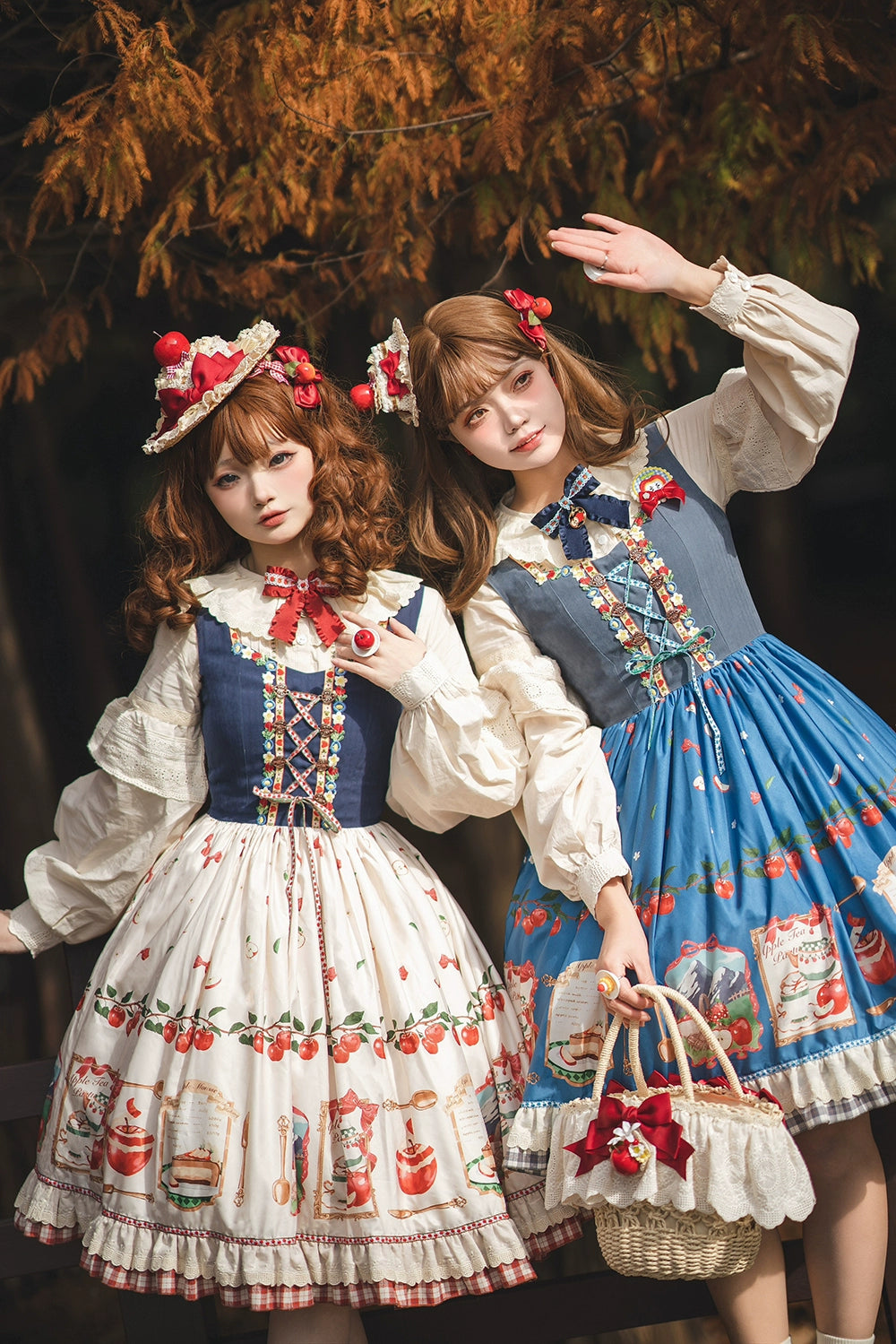 【予約販売】Apple Garden バイエルン風ジャンパースカート