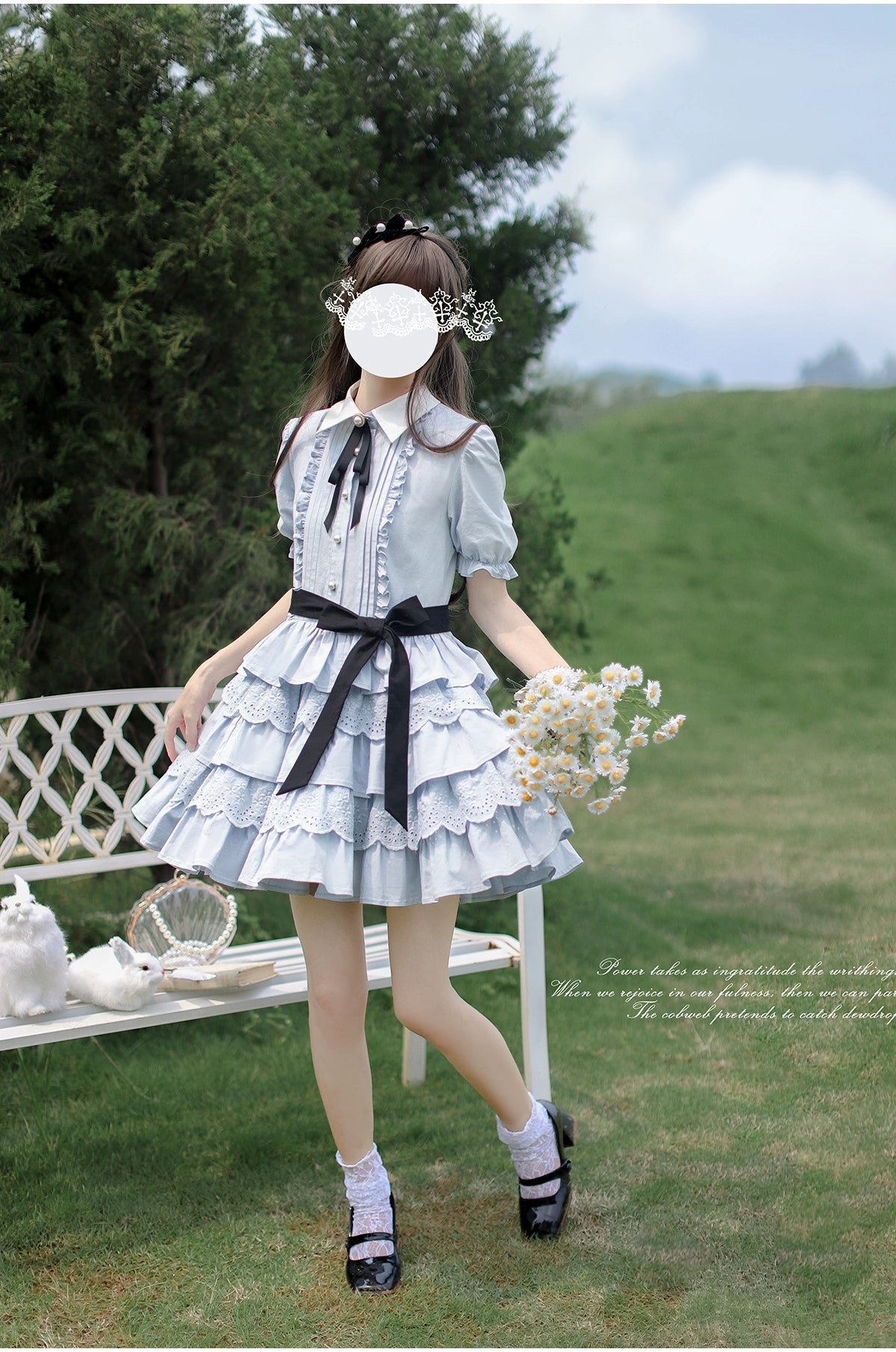 Dorothy Alice blue tiered dress