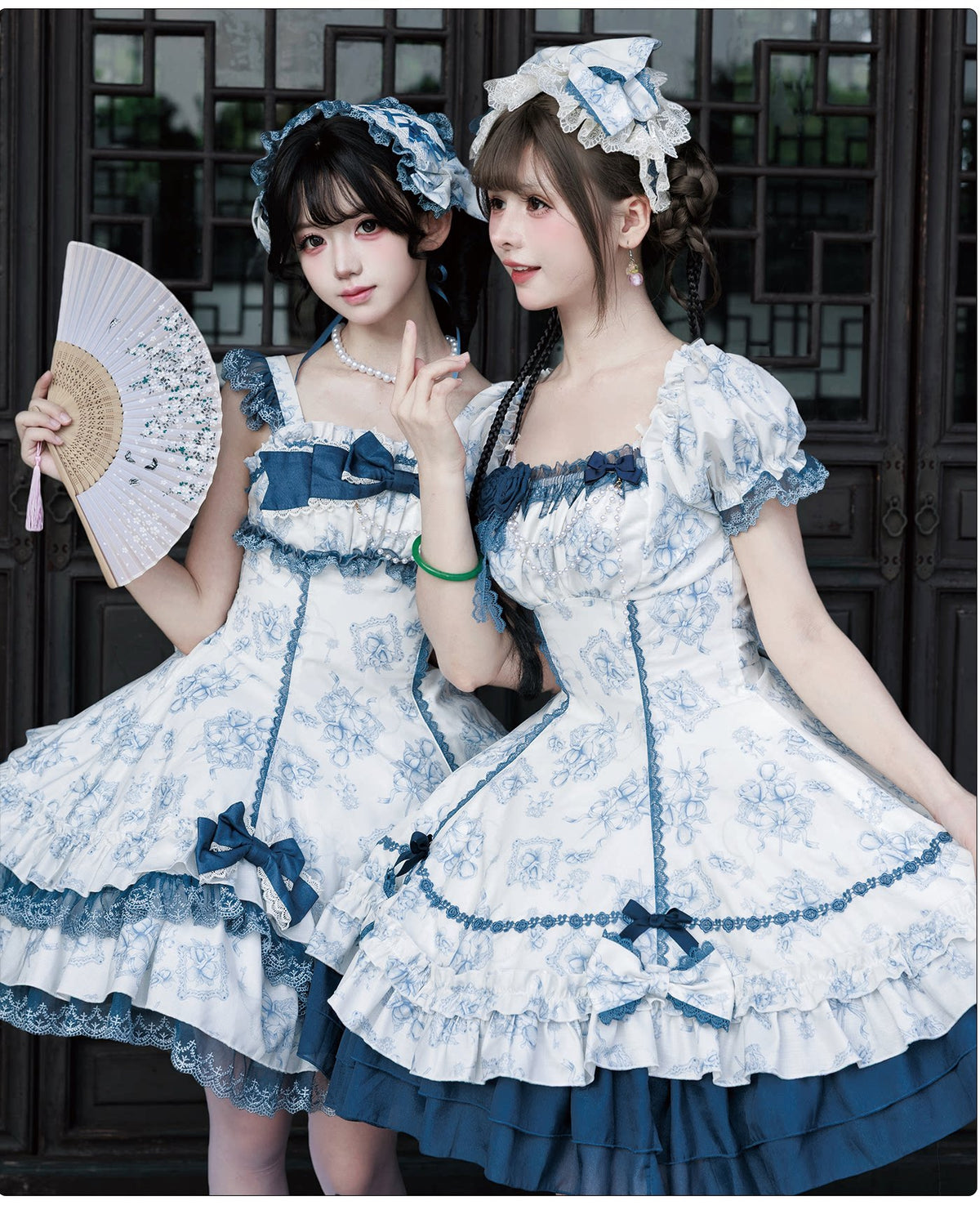 Blue Floral Rose ヘッドドレス・カチューシャ