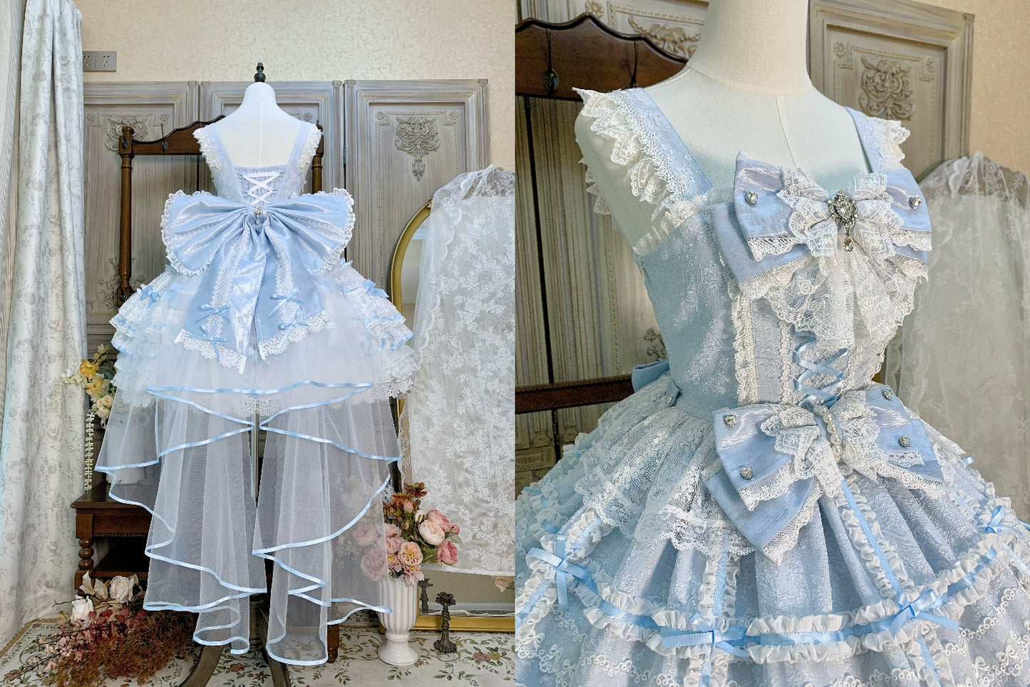 [Pre-orders available until 2/5] Wishing Star Doll-style Jumper Skirt - Pastel Blue