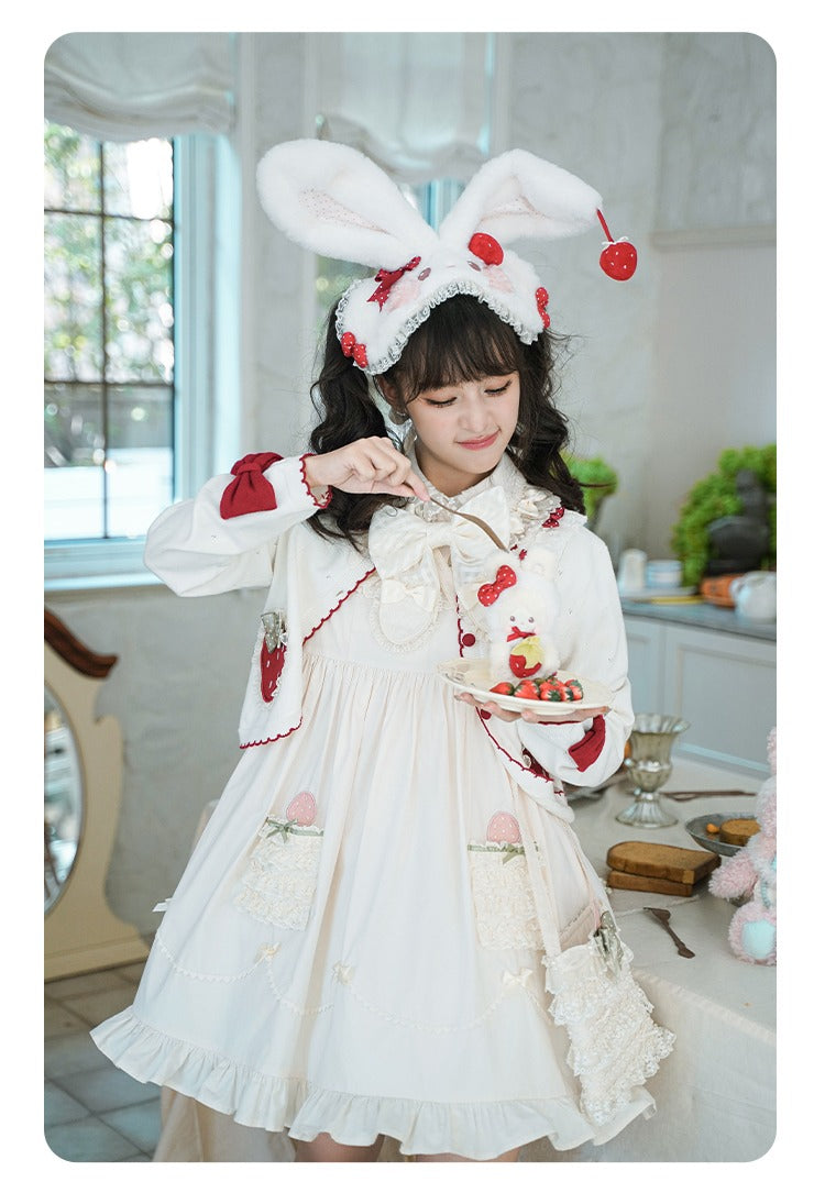 [Pre-orders available until 2/10] Swing Strawberry Angel Apron Jumper Skirt