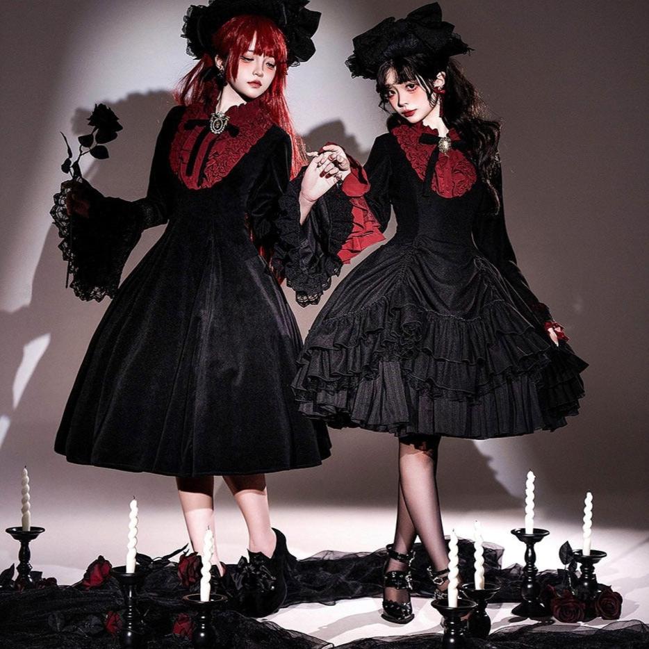 [Pre-orders available until November 12th] Yoiyami Rose Elegant Gothic Frill Dress