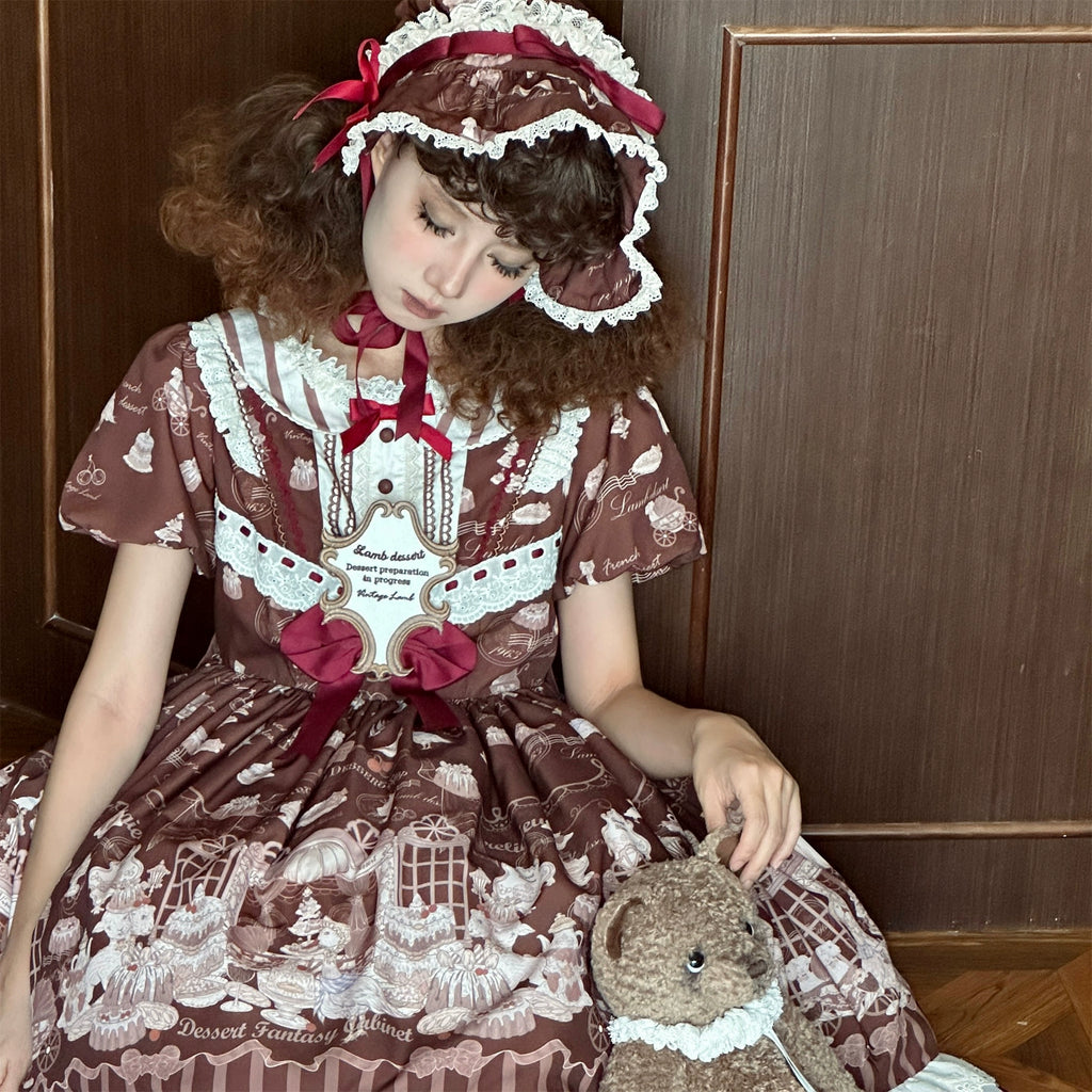 Antique Dessert Room 半袖ワンピース