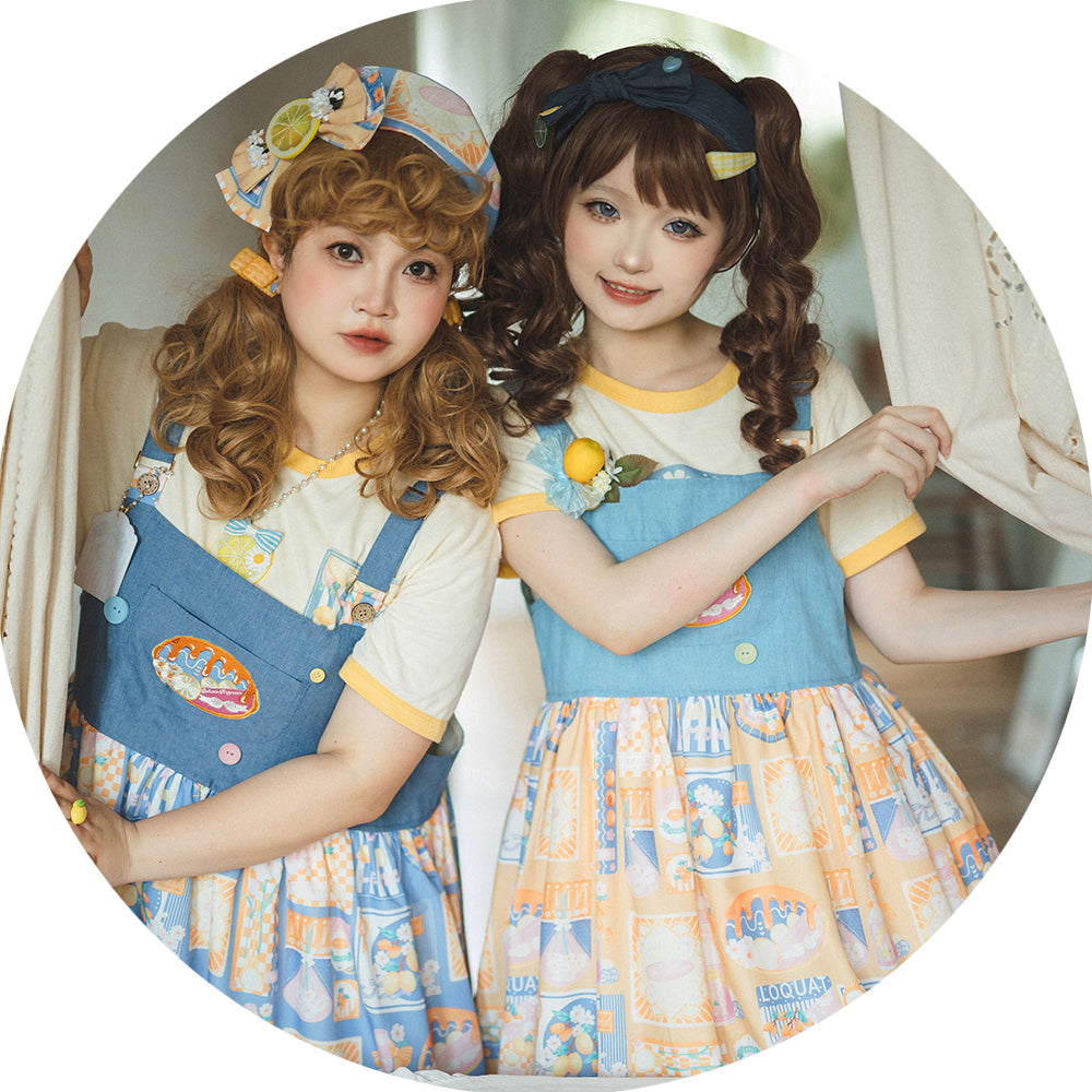 【予約販売】Loquat and Lemon サスペンダージャンパースカート