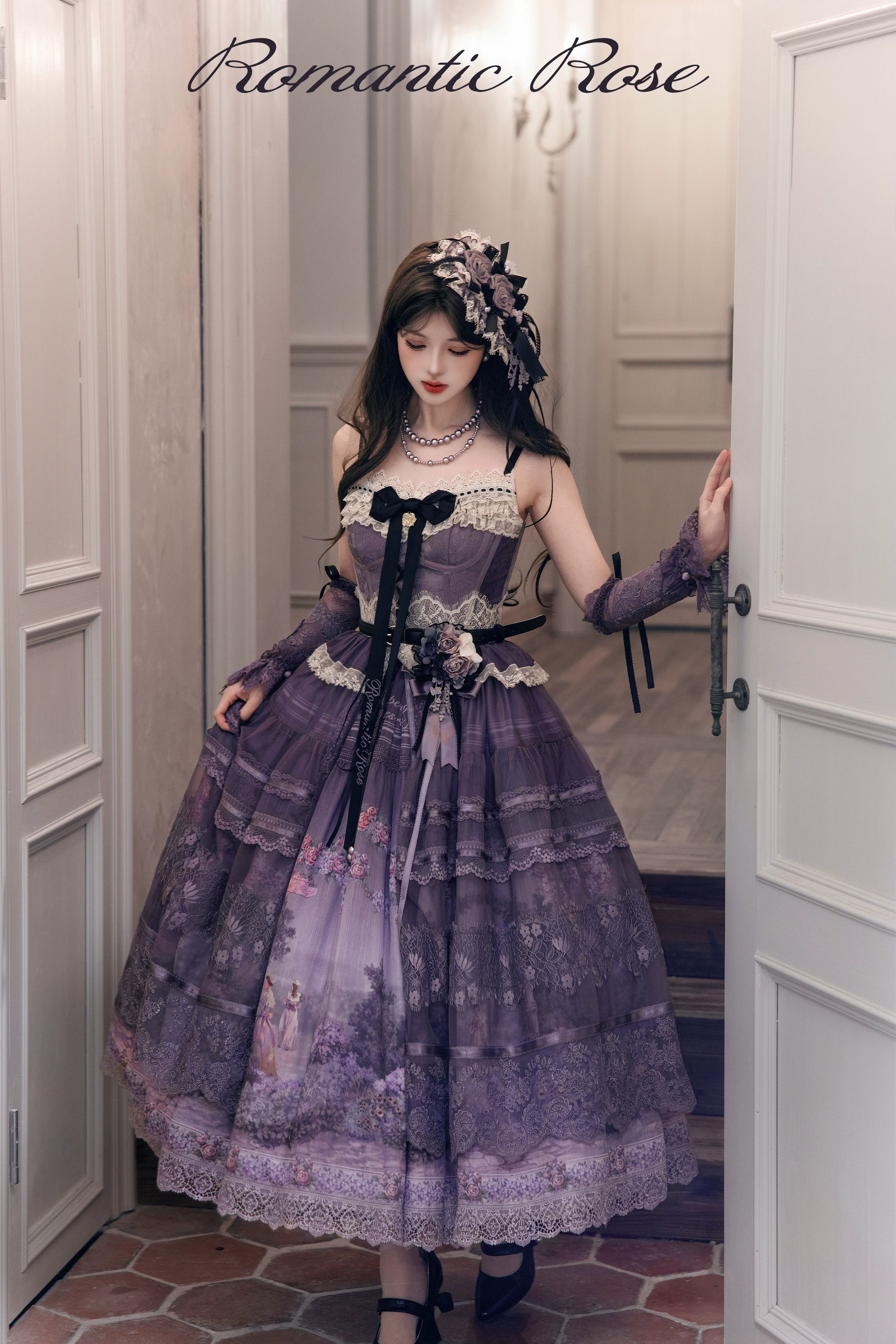 [Pre-orders available until 2/26] Romantic Rose Print Jumper Skirt