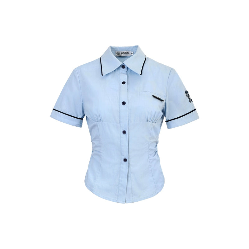 [Pre-order] Hogwarts School of Witchcraft and Wizardry Lined Waist Shaved Short Sleeve Blouse