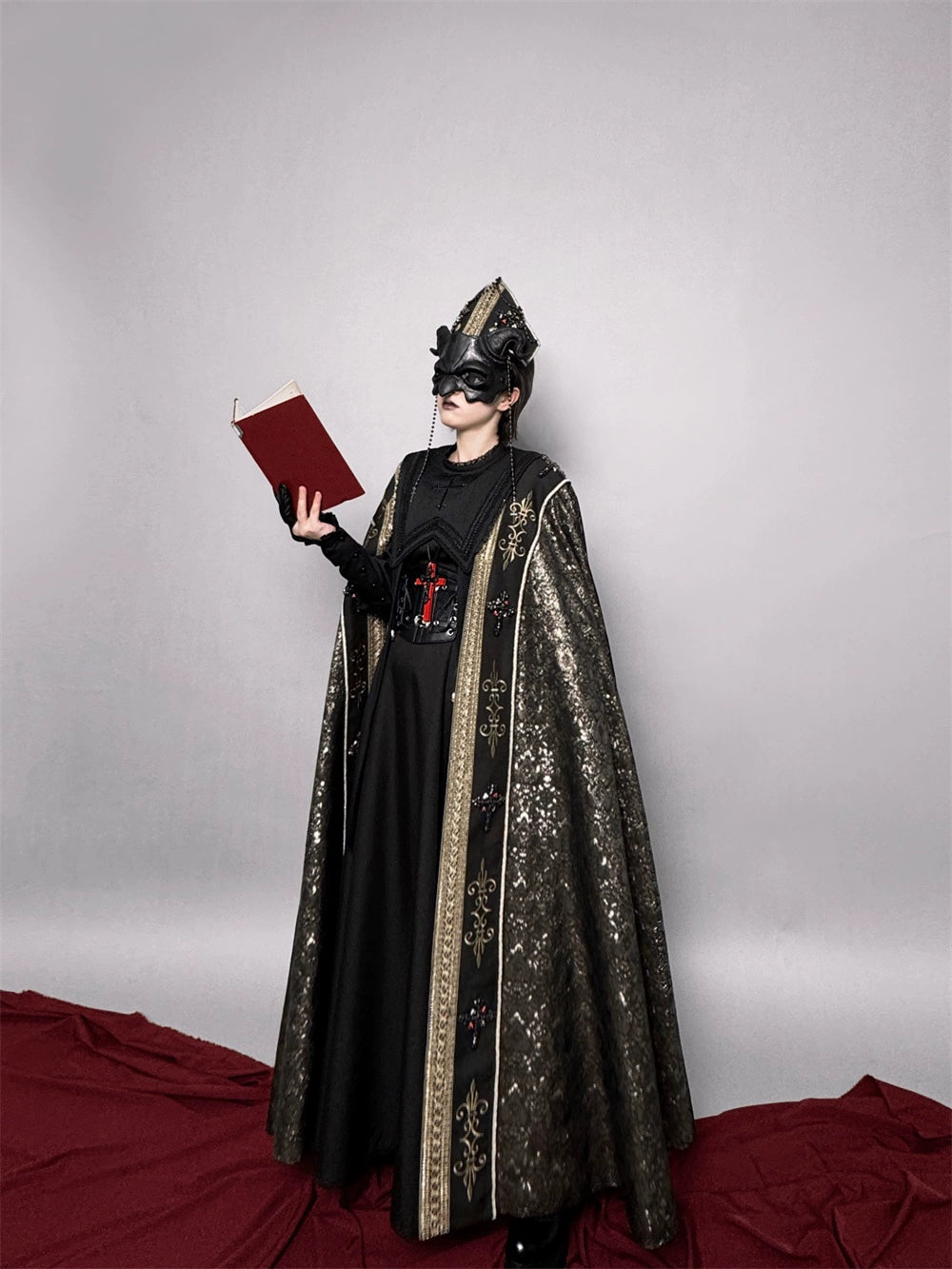 [Pre-orders available until 10/16] Pray on a Moonlight Night Dress, Black, Long Length