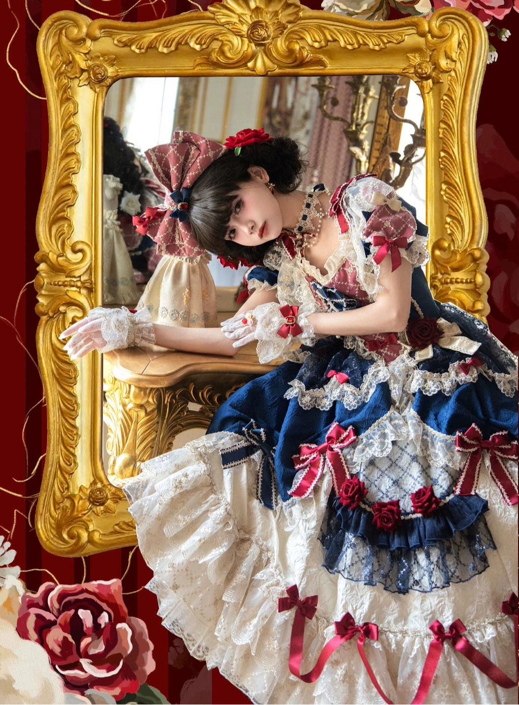 Mirror Snow White プリンセススイートドレス・ネイビー