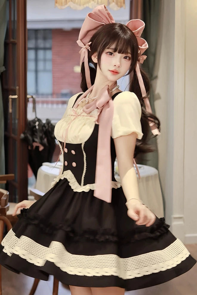 Sweetheart fake layered dress