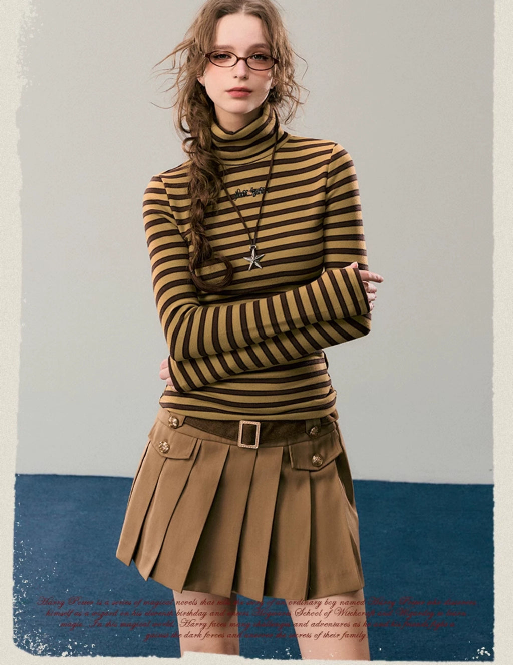 [Pre-order] Hogwarts School of Witchcraft and Wizardry Turtleneck Striped Knit