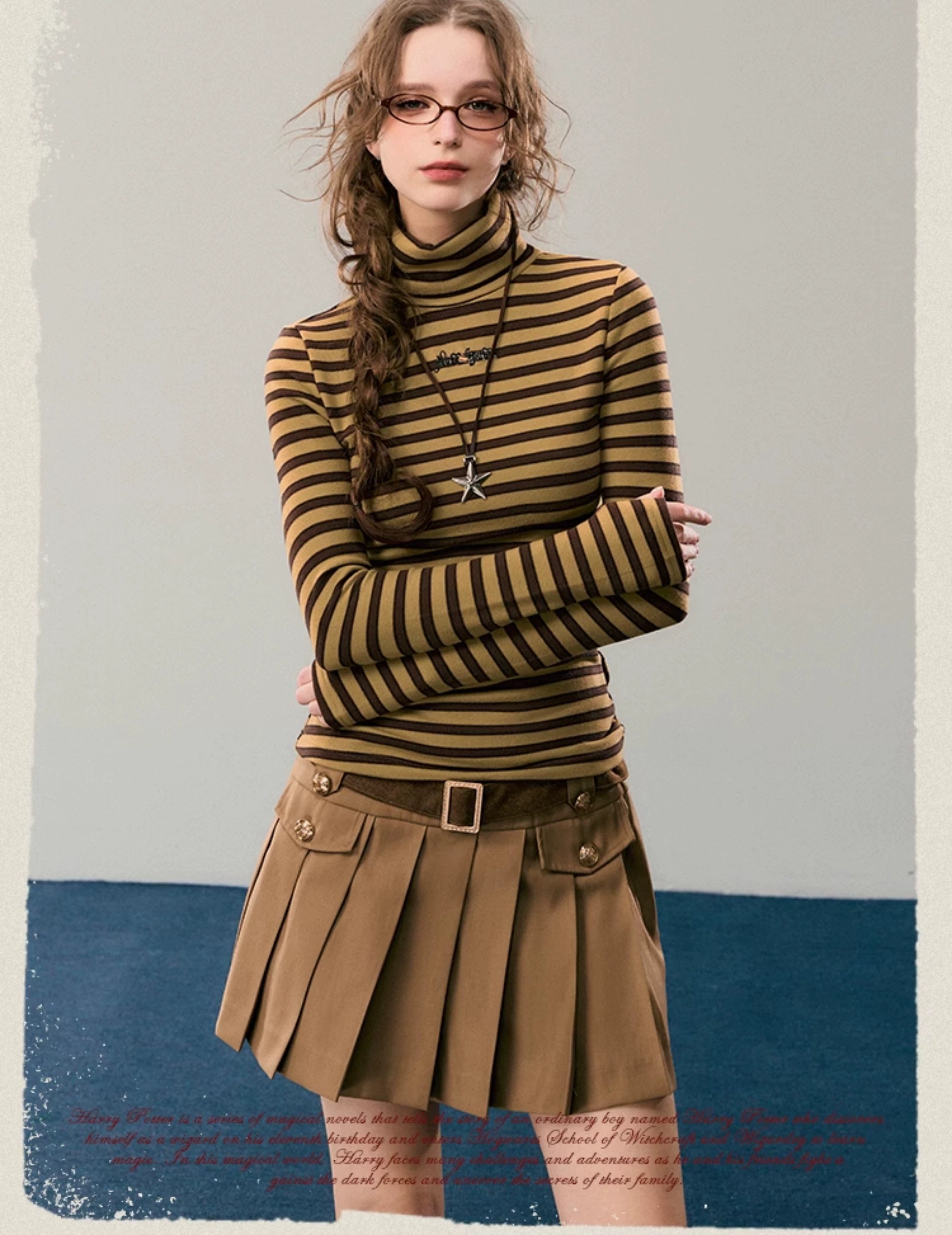 [Pre-order] Hogwarts School of Witchcraft and Wizardry Turtleneck Striped Knit