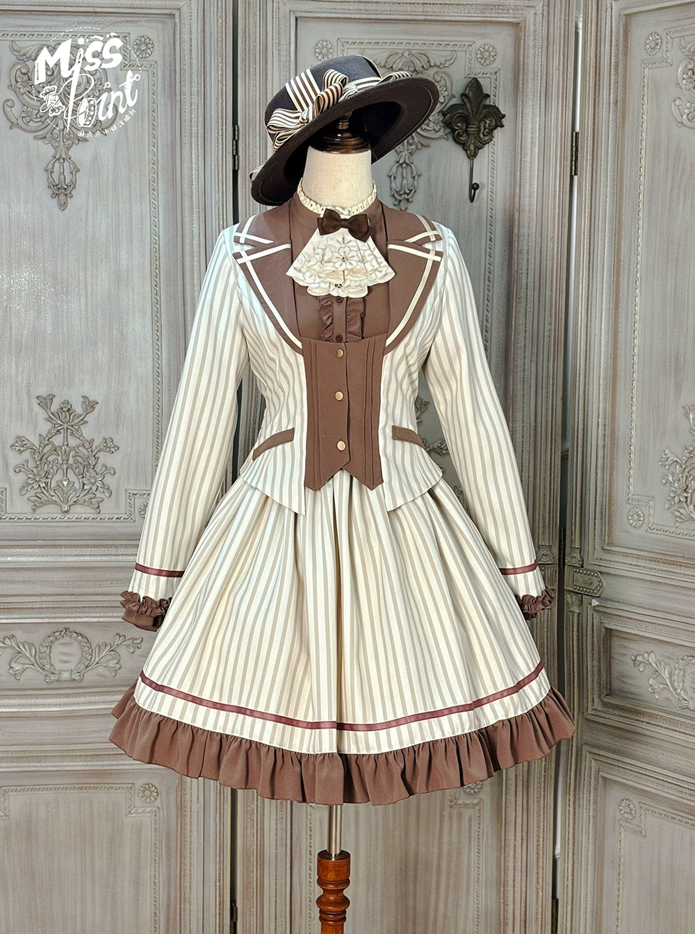 【予約販売】Classic Chocolat Stripe ストライプショートジャケット