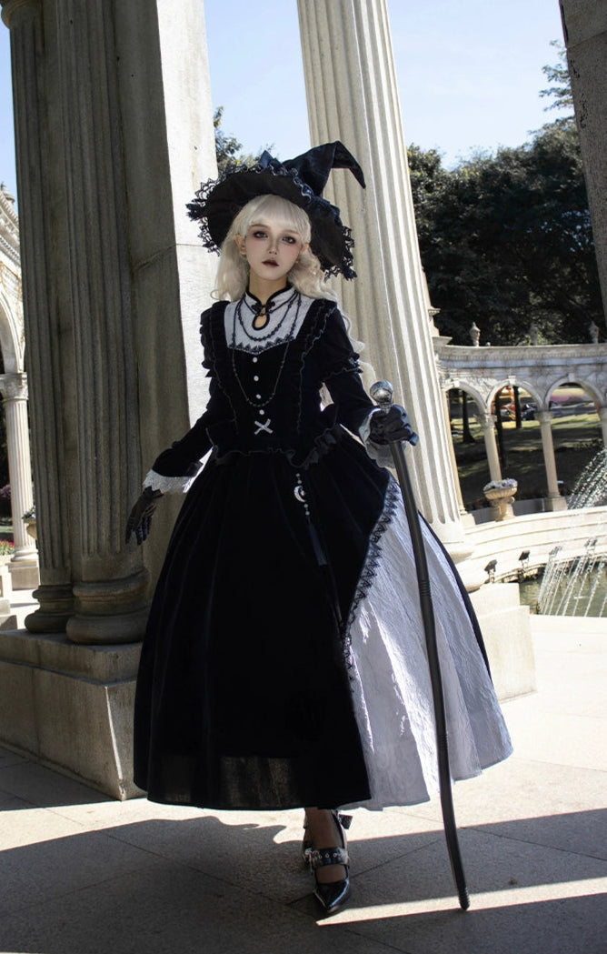 Asymmetrical design long witch dress RonRon Asymmetrical design long witch dress RonRon