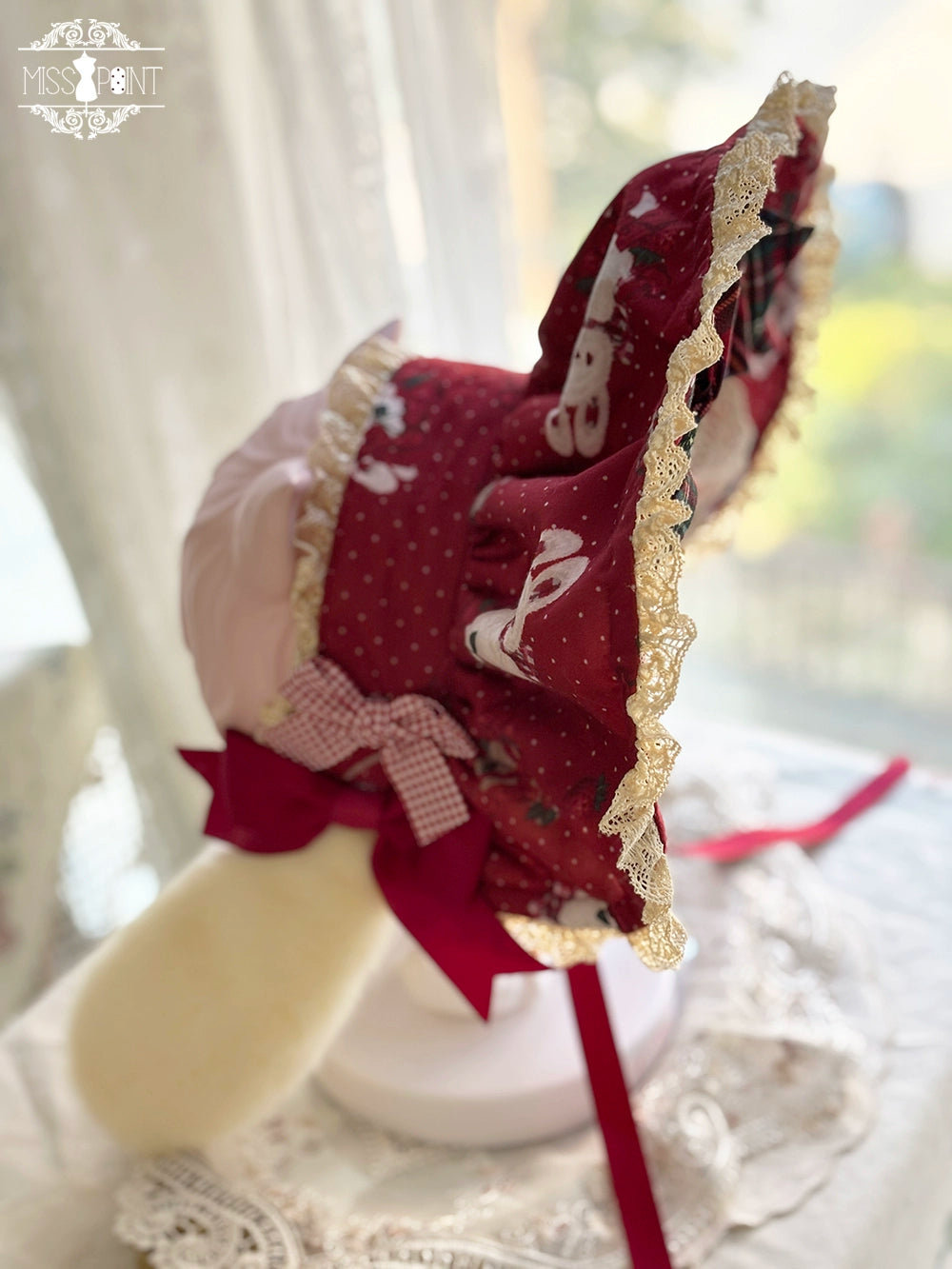 予約販売【同時購入のみ】Sweet Berry Rabbit ボンネット・カチューシャ・布ベルト