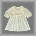 [Pre-order] Sheer dot frill blouse, short sleeves and long sleeves