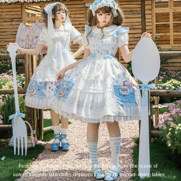 【受注予約4/8まで】Wandering Teapot レースのジャンパースカート
