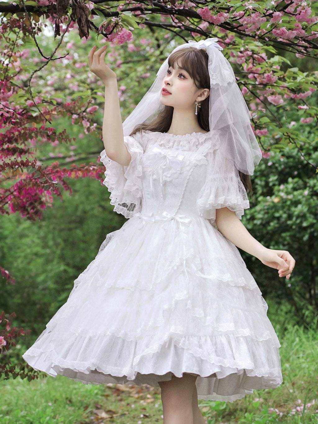 June Bride フラワーレースジャンパースカート 全4色