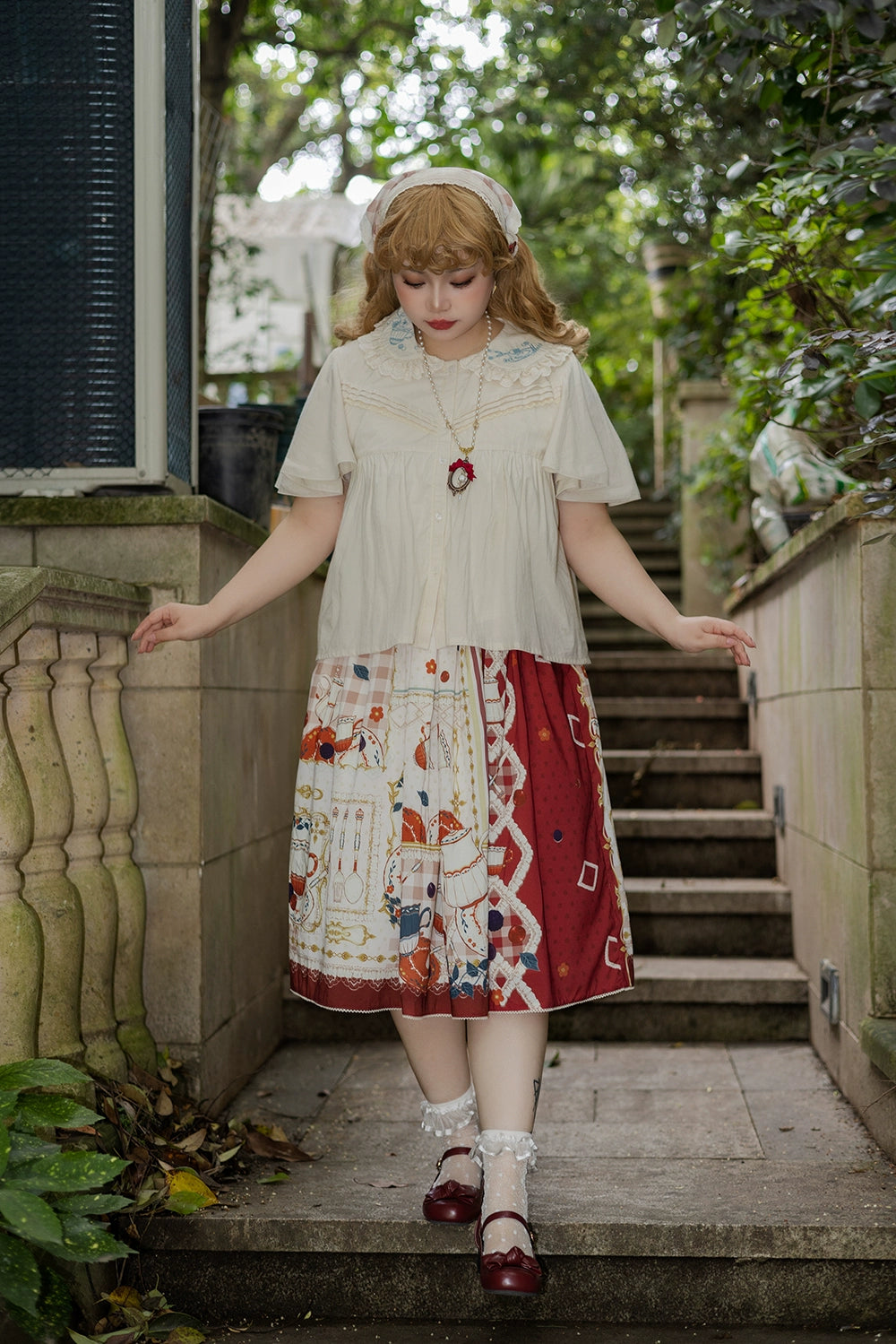 【予約販売】Picnic Tea Party 刺繍ブラウス