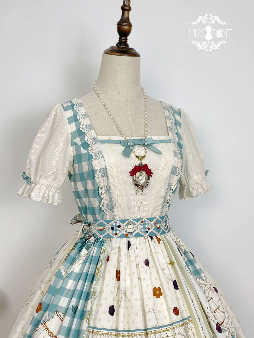 【予約販売】Picnic Tea Party スクエアネックワンピース
