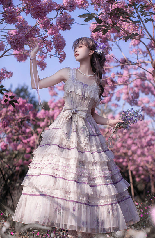 [Pre-orders available until 3/12] The Veil of the Flora Tiered Jumper Skirt